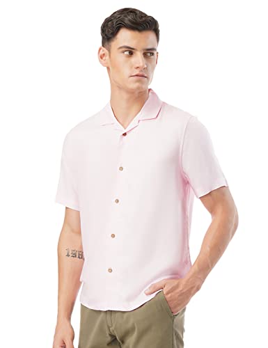 Image of FYLTR Men's Solid Slim Fit 100% Cotton Casual Shirt with Button Down Collar & Full Sleeves