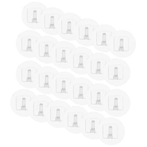 Artibetter 20個 強力粘着壁掛けフック 透明 自己粘着式 防水 壁あけない 傷けない タオル掛け 洗面所用 耐荷重プ