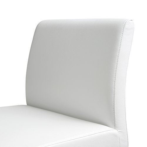 Tov Furniture Denmark Modern Stainless Steel Metal Upholstered Industrial Counter Barstool, Set Of 2, 15.75''W X 18.5'D X 41.3''H, White #TOP5