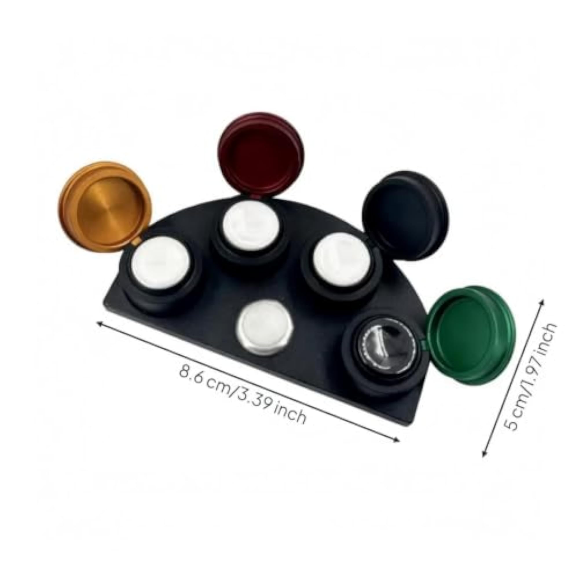 Precision Watch Oil Dish with Four Round Wells, Compact Design