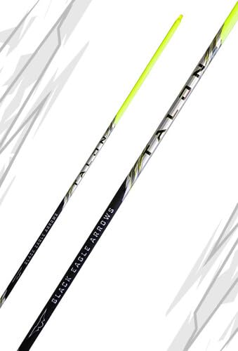 Black Eagle Talon Crested Hunting Arrows, Premium Carbon, Durable, Lightweight, 2445 ID, Assorted Spines and Weights (350.001)