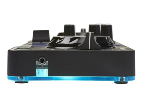 Hercules DJControl Starlight – Ultrakompakter 2-Deck USB-DJ-Controller mit Serato DJ Lite – Integrierte Soundkarte, 8 Performance-Pads & RGB-Beleuchtung – Für PC & Mac
