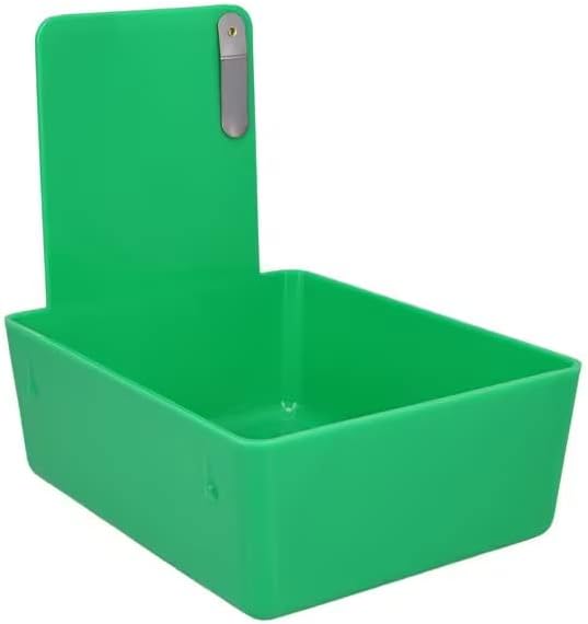 8/Pk Medical Pro Lab Pan Medium 7"x5"x2" Dental Hanging Lab Working Pan Plastic with Stainless Steel Clip (Green)