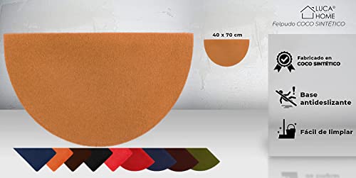 LucaHome, Synthetic Coconut Doormat, 40 x 70 cm, Semi-Moon Brown with Non-Slip Base, Smooth Coconut Doormat - Image 2