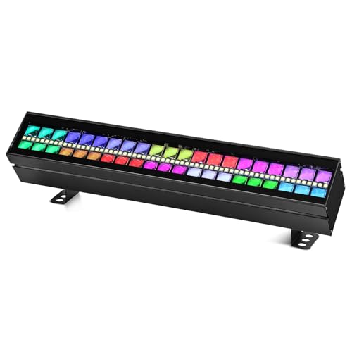 BETOPPER Barre Lumineuse LED RGBW 105W Lumière DJ avec Effets Beam Wash et Stroboscopiques, Mappage Pixel, DMX, Jeux de Lumiere LED Professionnelle pour...