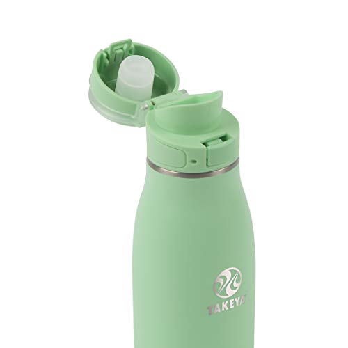 Image of Takeya Traveler Leak-Proof Coffee Mug - Travel Coffee Mug with Carrying Loop - Insulated Drinkware for Everyday Use - Durable & Portable Mug with Spill-Proof Design - 17 oz, Mint