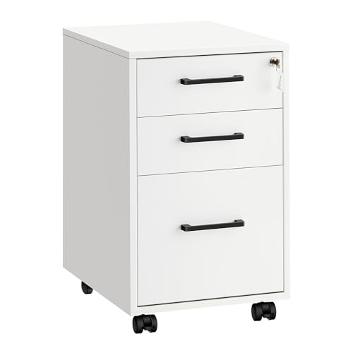SONGMICS file cabinet with lock, pre-assembled