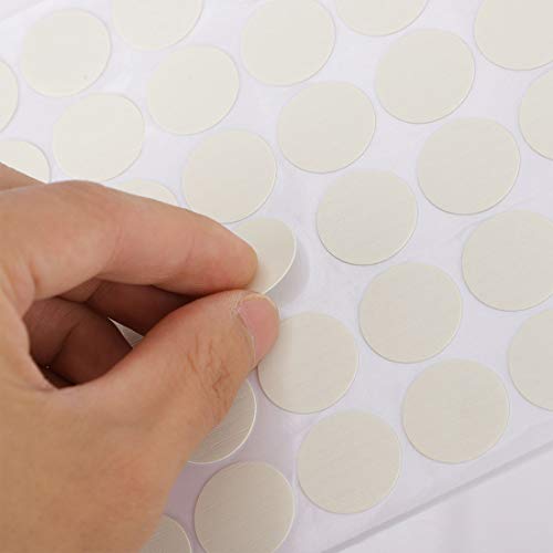 Image of uxcell Furniture Desk Table Self-Adhesive Screw Hole Covers Stickers 54 in 1 Beige