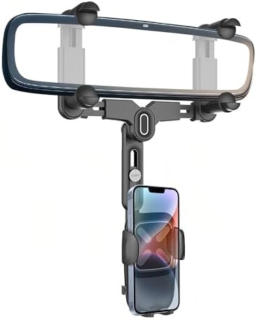 360° Rotatable Car Phone Holder – Retractable Rearview Mirror Mount – Universal - View #4