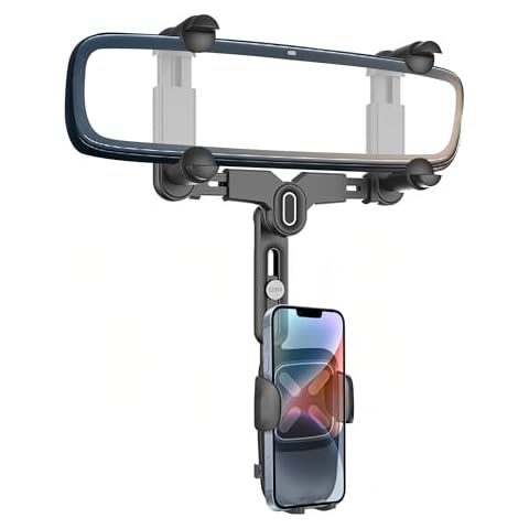 IF FEEL 10th Gen Rearview Mirror Phone Holder for Your Car 360°Rotatable and Retractable, Universal Mount, Cell Car Fit for Car Phone Mount Cover