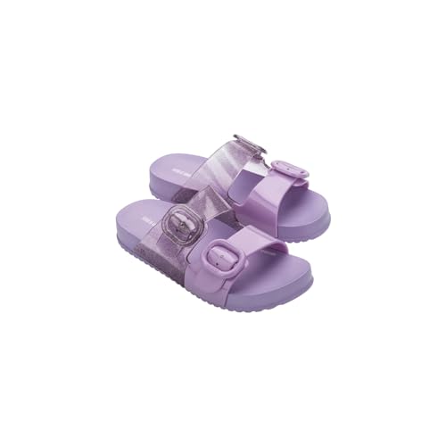 Image of mini melissa Cozy Jelly Slides for Kids - Slip-on Jelly Shoes, Slip On Sandals for Girls, Open Toe Summer Shoes, Adjustable