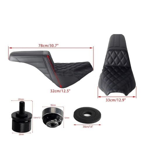Siège de moto complet avec coussin conducteur et passager Softail