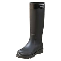 Wellingtons Boots Ladies Women Men Wellies Tall Rain Boot Waterproof Non-Slip Rubber Rainboots High Calf Garden Boots Chunky Sole Festival Boot Outdoors Wellies Garden Welly Walking Hiking Black