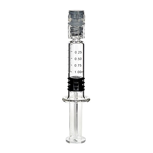1ml 100pc Borosilicate Glass Luer Lock Syringe (with Measurement Markings)