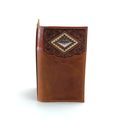 ARIAT Men's Diamond Concho Rodeo Wallet, Brown, One Size