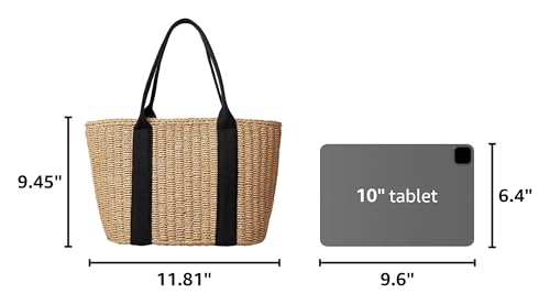 Bolso Mujer Pequeño de Paja Tejido a Mano miniatura 3