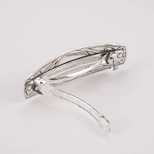 Teamer Fashion Vintage Celtic Knot Hair Clip Metal Barrettes Hair Accessories Pattern Engraved Headwear Styling Gifts For Women (World Tree 1 - Antique Silver) #TOP7