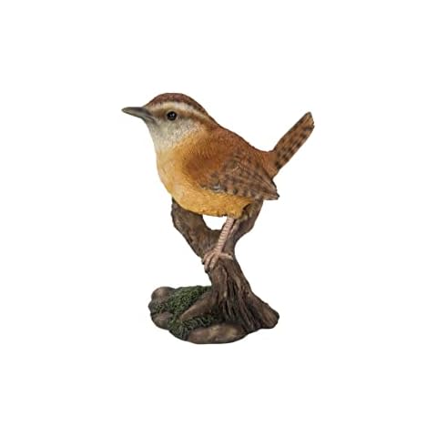 Hi-Line Gift Various Bird on Stump Statues (Carolina Wren) Cover