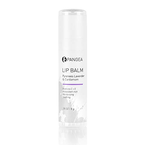 Pangea Organics Lip Balm, Pyrenees Lavender with Cardamom, 0.25-Ounce Tubes