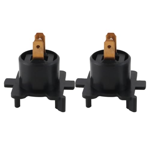 Enwye Lot de 2 douilles de lampe halogène H7 noires, support de base d'éclairage automobile, pièce de rechange pour véhicules