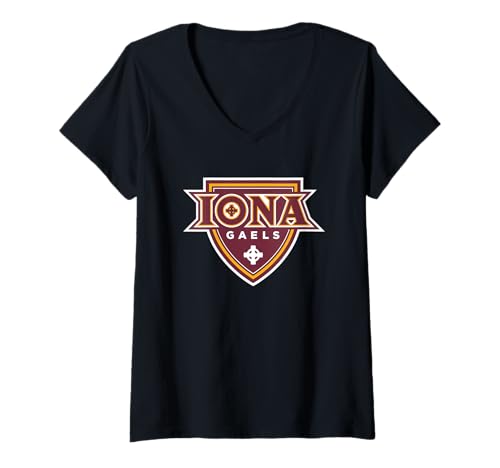 Womens Iona Gaels Icon Officially Licensed V-Neck T-Shirt