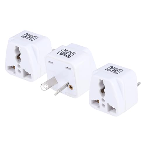 Image of MX India to Australian Converter Plug Type-I Universal Travel Adapter for Australia, China, New Zealand Cross Pins Plug Universal Input Travel Socket Conversion Plug Pack of 3 (MX-3014)