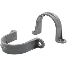 Jiozermi 12 Pcs Grey 1 1/2 Inch PVC Pipe Straps Conduit Clamps Pipe Clamps, 2 Holes PVC Pipe Mounting Bracket for PVC Pipe Conduit and Cables
