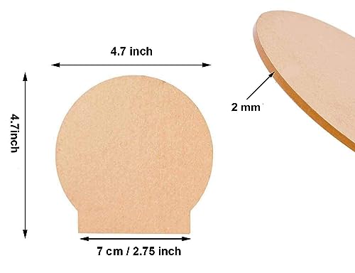 Image of 20 Pcs 2 mm Round Acrylic Sheet Clear Cast for LED Light Base,0.08 inch(2mm) Thick, Plastic Glass Panel with Protective Paper for Table Sign, DIY Display Project