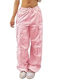 Size: Please consult the size chart in the description carefully before placing your order. Please confirm the brand Xineicy Design: Introducing our stylish Y2K drawstring baggy cargo pants for women, featuring a low waist, straight wide leg, and loo...