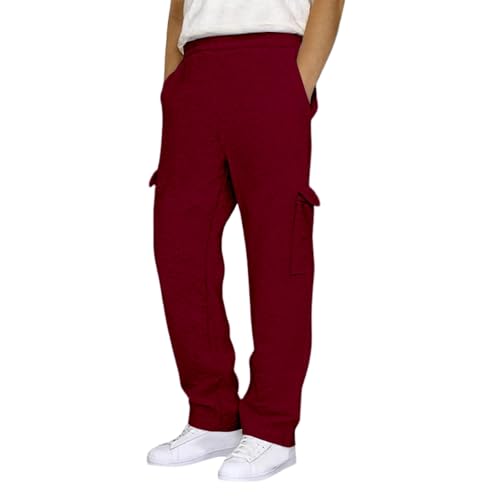 Pantalon de loisirs homme coupe décontractée en tissu léger avec poches