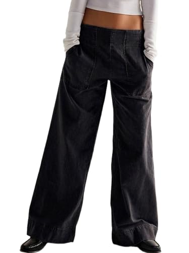 Vidiva Women's Wide Leg Jeans Casual Fashion Clothing Soft Baggy