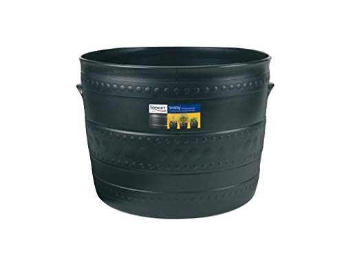 Stewart Patio Tub Planter, 50 Centimeter Diameter, 39 Centimeter Height - Gun Metal Black