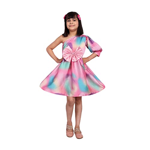 Image of TILISM Girls Multicolor One Shoulder Dress