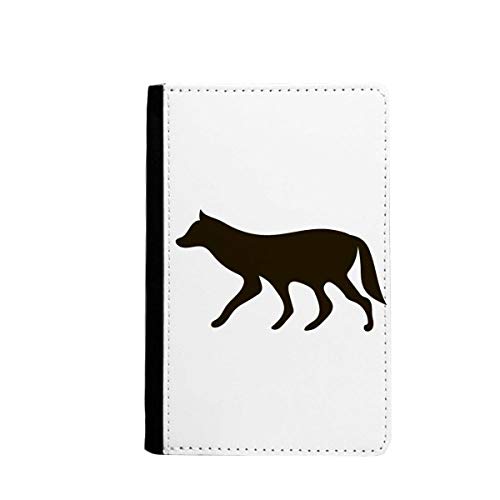 Étui portefeuille de voyage pour passeport loup noir multicolore 3.7x5.8
