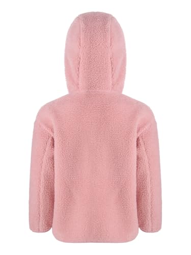 Kids Girls Winter Snow Polar Fleece Hooded Jackets Long Sleeve Button Blazer with Pockets Thermal Thick Outerwear2