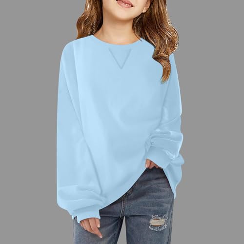 Oversized Girls Sweatshirts Pullover Long Sleeve Shirts Preppy Trendy Cute Hoodies Clothes 5-14 Years2