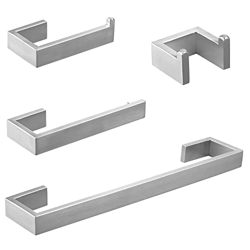 Fapully Bathroom Sets Accessories,16-Inch Brushed Nickel Bathroom Accessories Hardware Set with Towel Bar,Toilet Paper Holder,Towel Holder,Robe Hook for Bathroom,Stainless Steel Accesorios para BaÃ±os