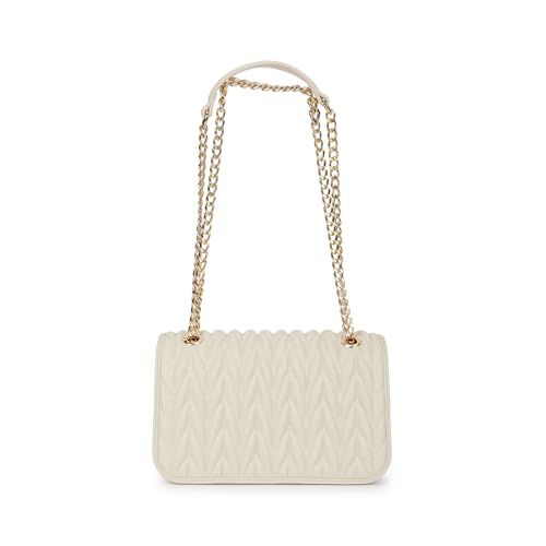 Image of Fastrack QuiltGrid Shoulder Bag | Faux-Leather Women's Handbag | Diamond Quilted Design | Adjustable Chain Strap | Zipper & Magnetic Closure | Gold-Finish Hardware