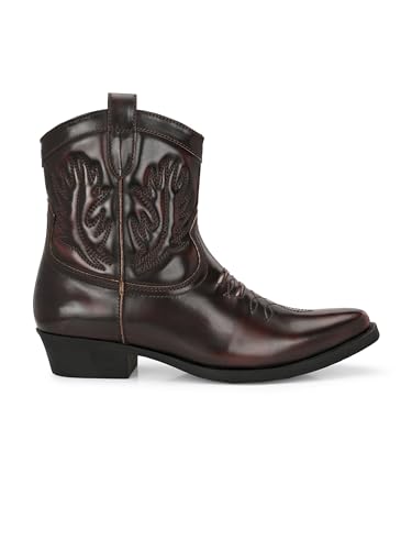 Image of Delize Black /Tan Cow Boy Chelsea Boots for Men's