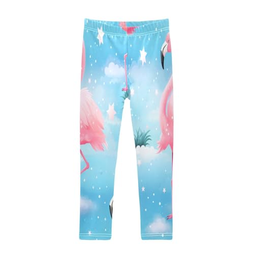Toddler Girls Leggings Printed Yoga Pants Leggings Cloud Flamingos for Kids
