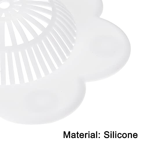 Colador de fregadero de silicona blanco 2 piezas miniatura 3