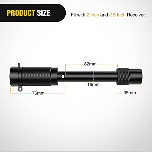 Image of Nilight Trailer Hitch Lock Pin 5 /8 inch Locking Receiver Hitch Pin Keyed Unique Weatherproof Anti-Theft Lockable Fits 2 inch 2-1 /2 inch Receiver Extra Long 3-1 /4 inch Span Tow Truck Boat Bike Truck