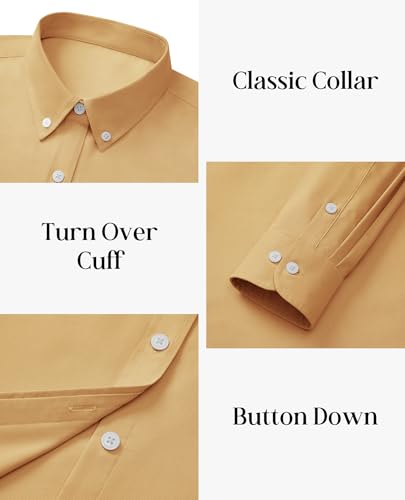 Image of siliteelon Button Down Shirts for Women Oxford Shirt Long Sleeve Classic Wrinkle Free Business Dress Shirts Work Office