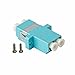 SpeedyFiberTX - 12-Pack Aqua Duplex LC to LC Fiber Optic Adapters Couplers for Multimode Fiber Patch Cable | Duplex LC Adapters with Screws