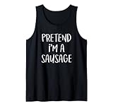 Pretend I'm A Sausage Costume Funny Food Halloween Party Tank Top