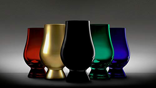 Coloured Glencairn Whisky Glass, Full Set of 5 Colours in Gift Carton