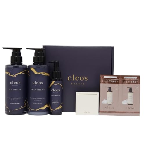 クリスマスコフレ Cleo's Beaute クレオズボーテ 【エクストラモイストシャンプー・リペアトリートメント ヘアセラム】 髪質改善 まとまり ツヤ髪 クレオズ シャンプー アミノ酸シャンプー ギフト クリスマス プレゼント