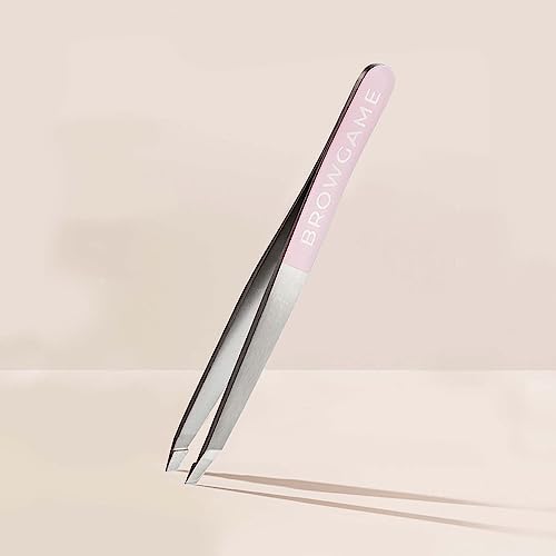 Slanted Tweezer Pince biseautée rose épilation visage poil