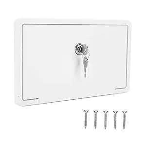 Ymiko Camper Hatch 231x118mm RV Camper Electric Cord Cover with Lock/Small Door Waterproof External Electric Supply for Boat Trailer RV Access Door