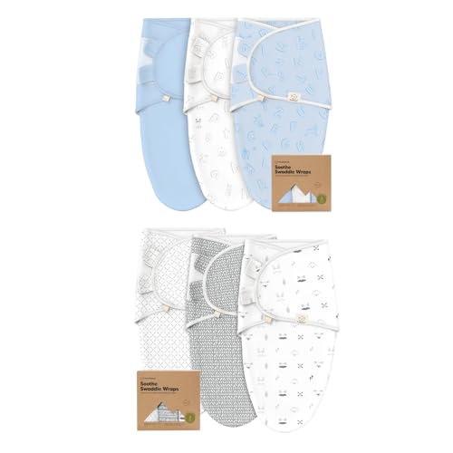 Image of KeaBabies 3-Pack Organic Baby Swaddle Sleep Sacks - Newborn Swaddle Sack, Ergonomic Baby Swaddles 0-3 Months, Swaddles for Newborns, Baby Sleep Sack,Baby Swaddle Blanket Wrap, Baby Essentials